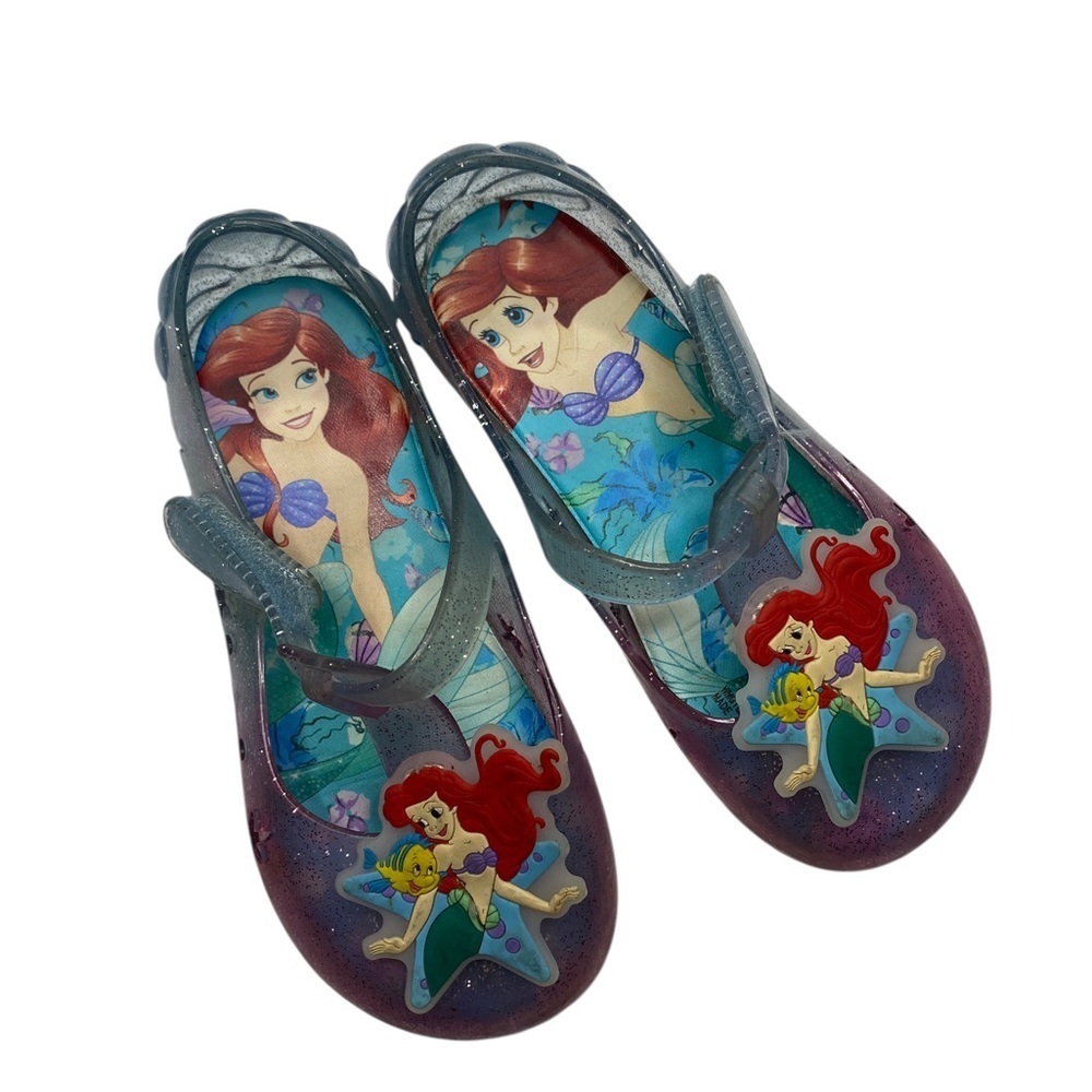 Disney‎ Purple and Blue Sandals with Little Mermaid Design size 10
